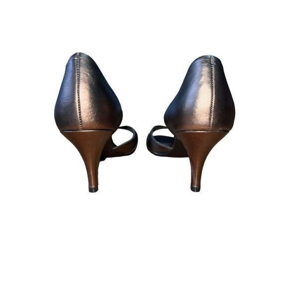 Steve Madden Eskapade Bronze Leather Peep Toe Heels Womens Size 10 NEW - Picture 6 of 10